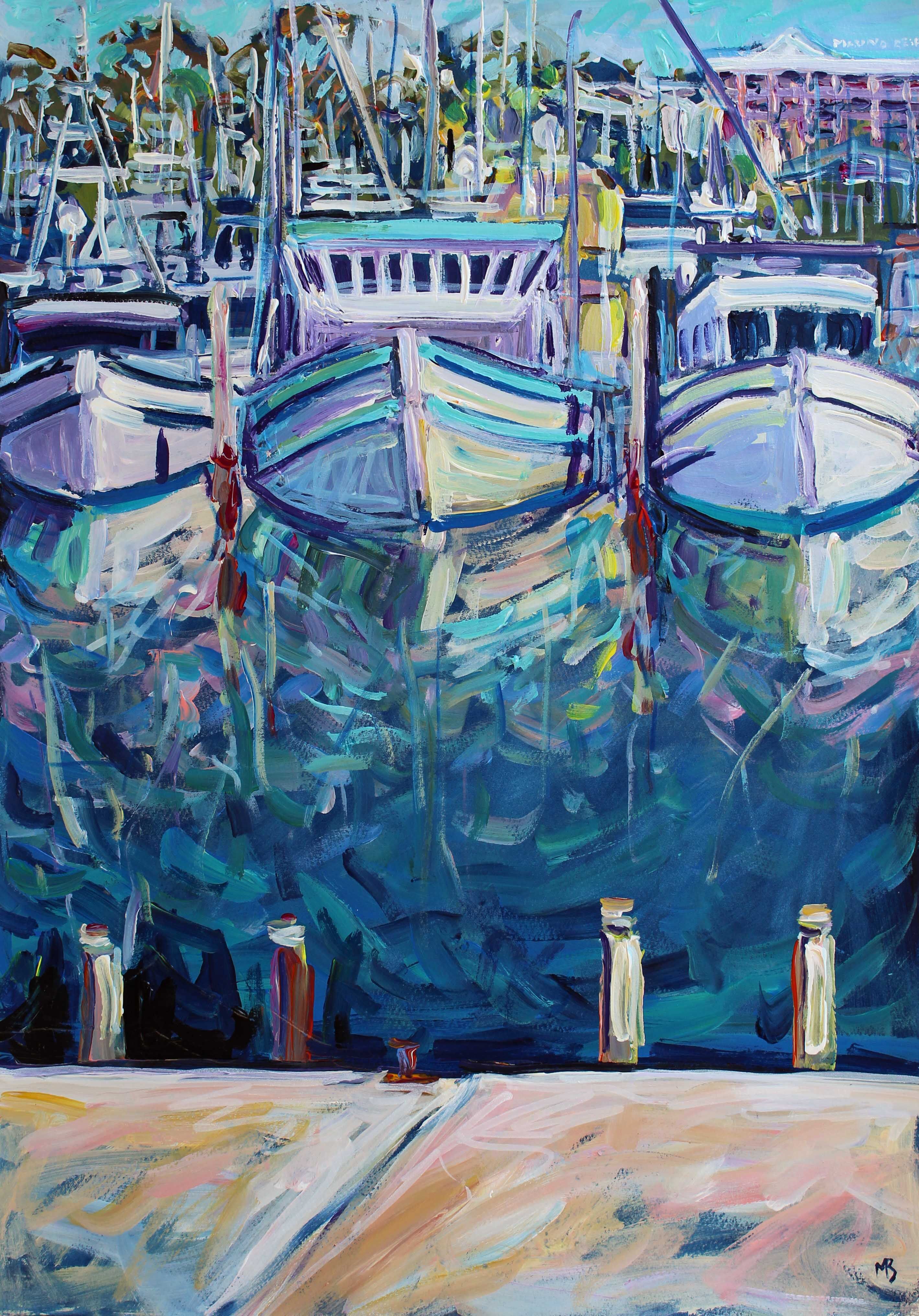 Nelson Bay fishing fleet A2 sketch Megan_Barrass 1mbe