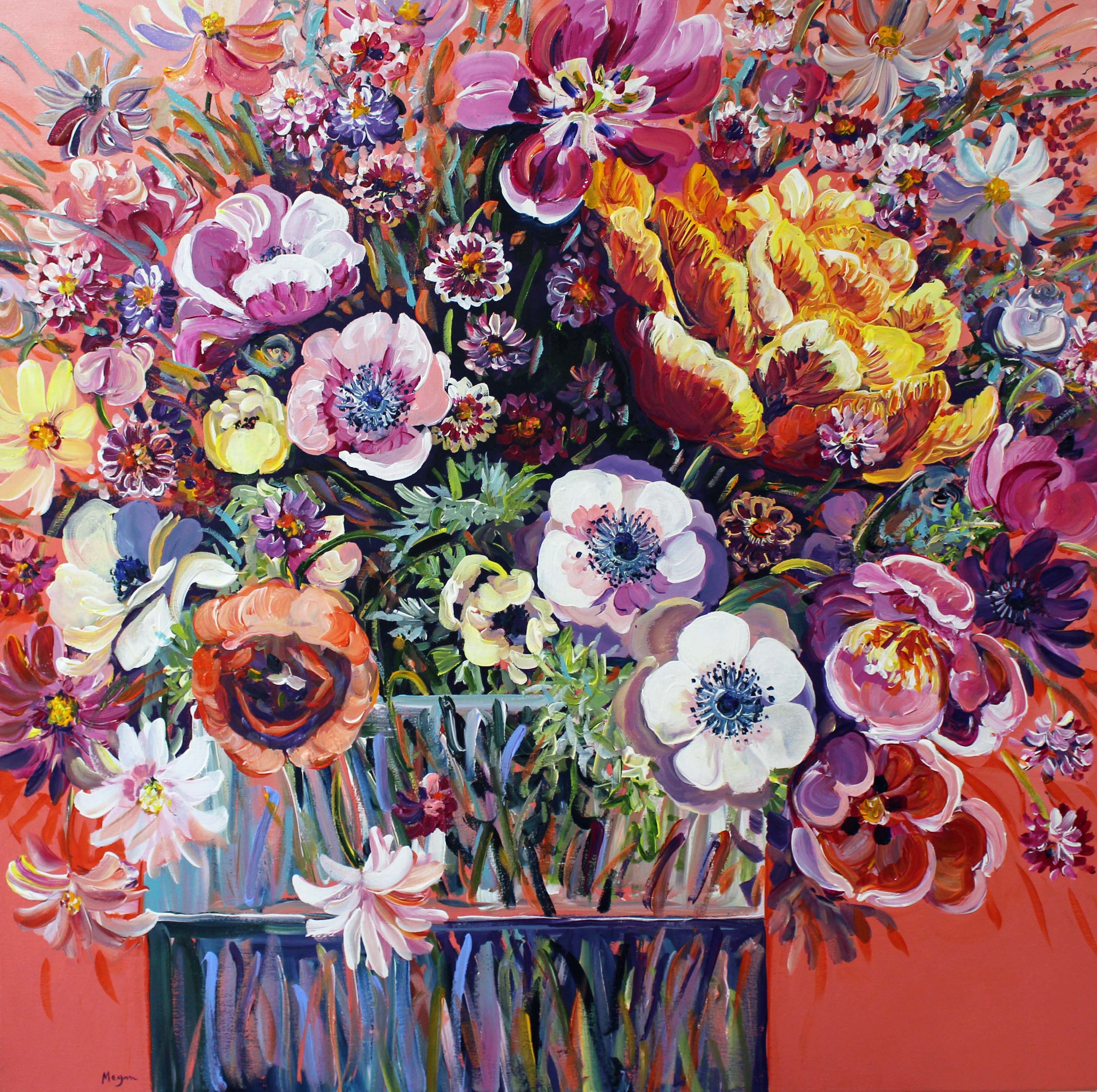 Flowers galore 91x91cm Megan_Barrass 1mbe