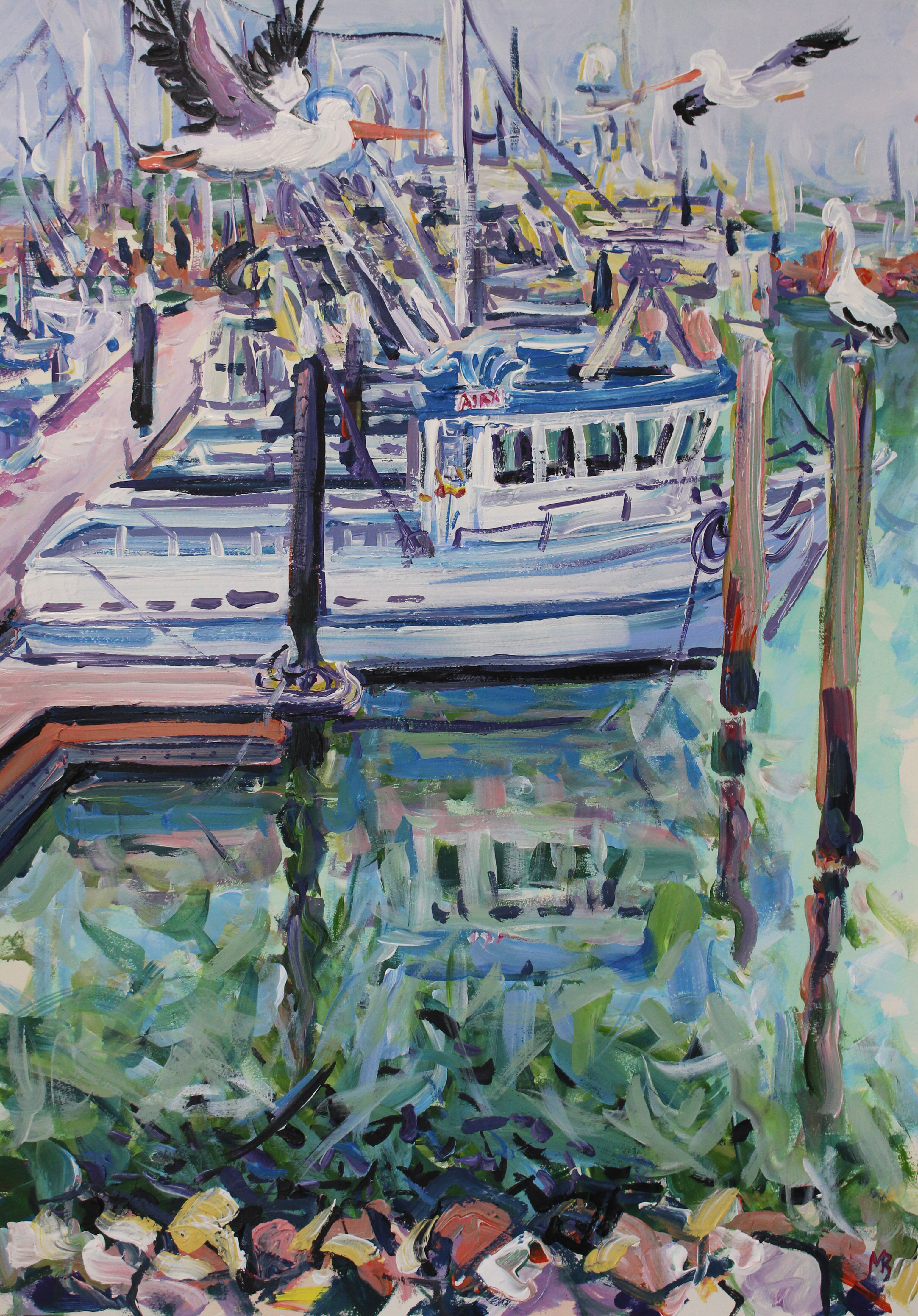'Ajax' the fishingboat A2 sketch Megan_Barrass