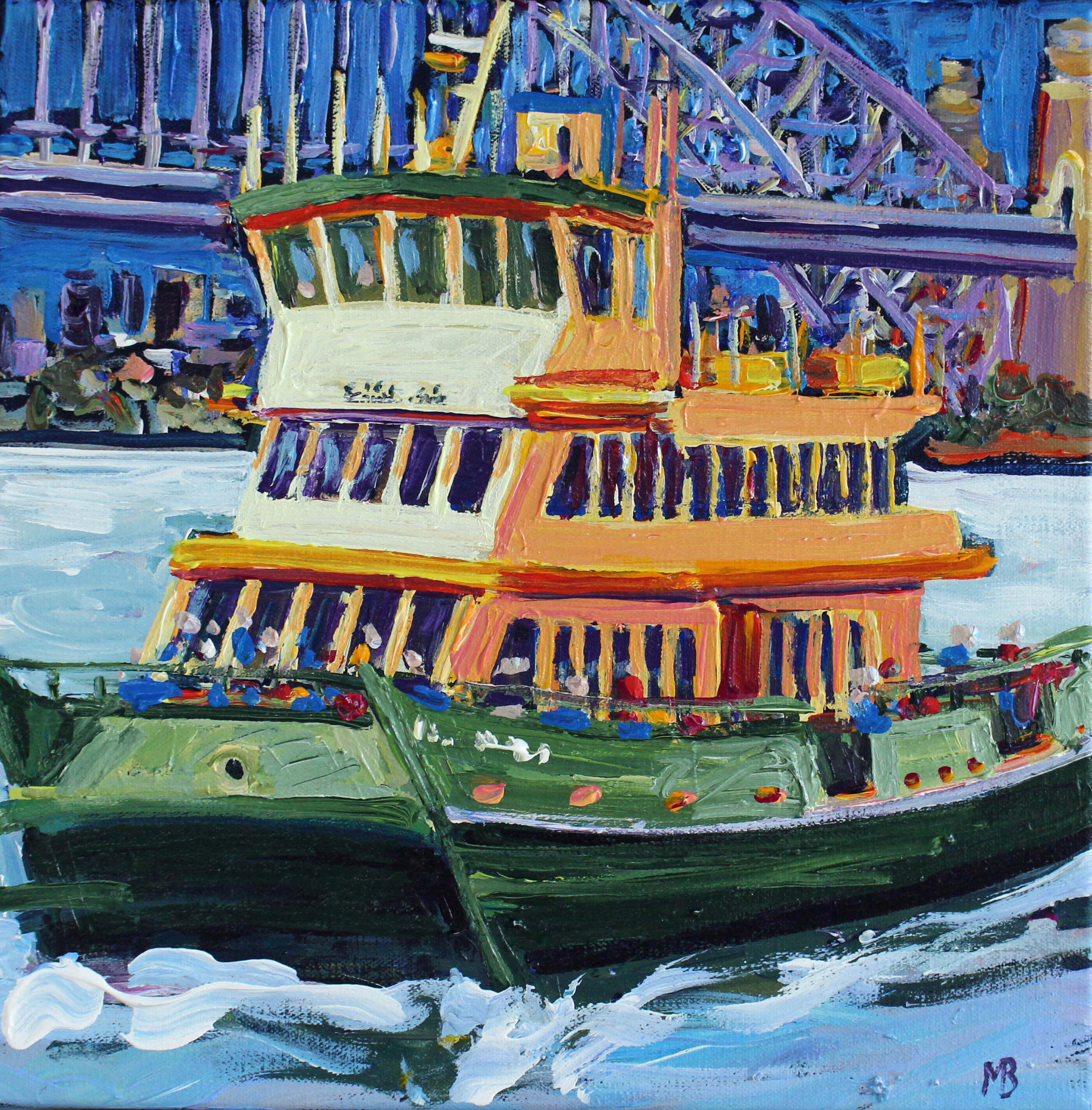 Sydney ferry painted by Megan Barrass