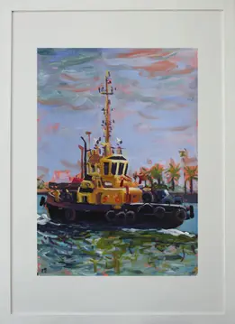 TUG BOAT Newcastle framed 1mb