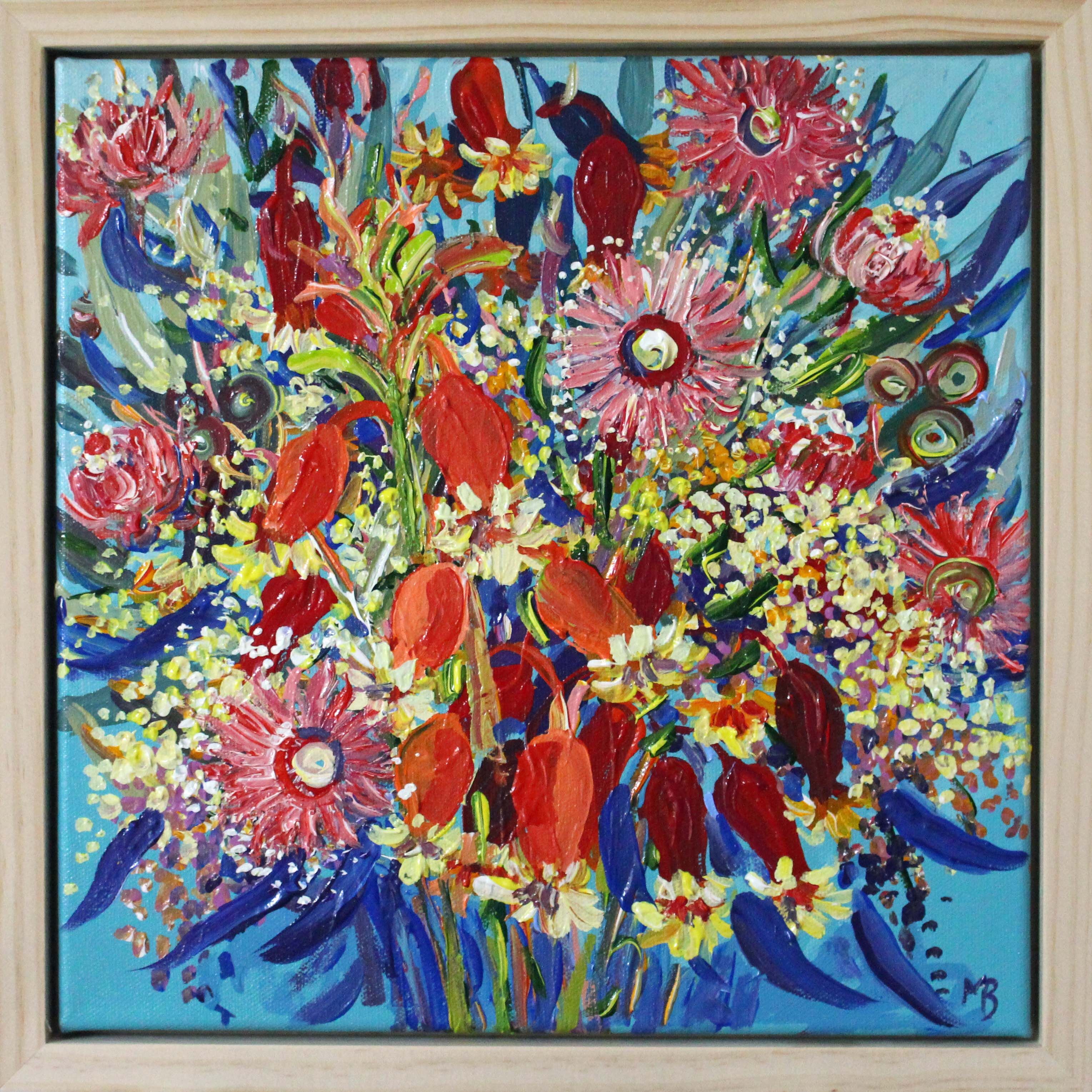 Wildflowers B 30x30cm framed Megan_Barrass 1mbe