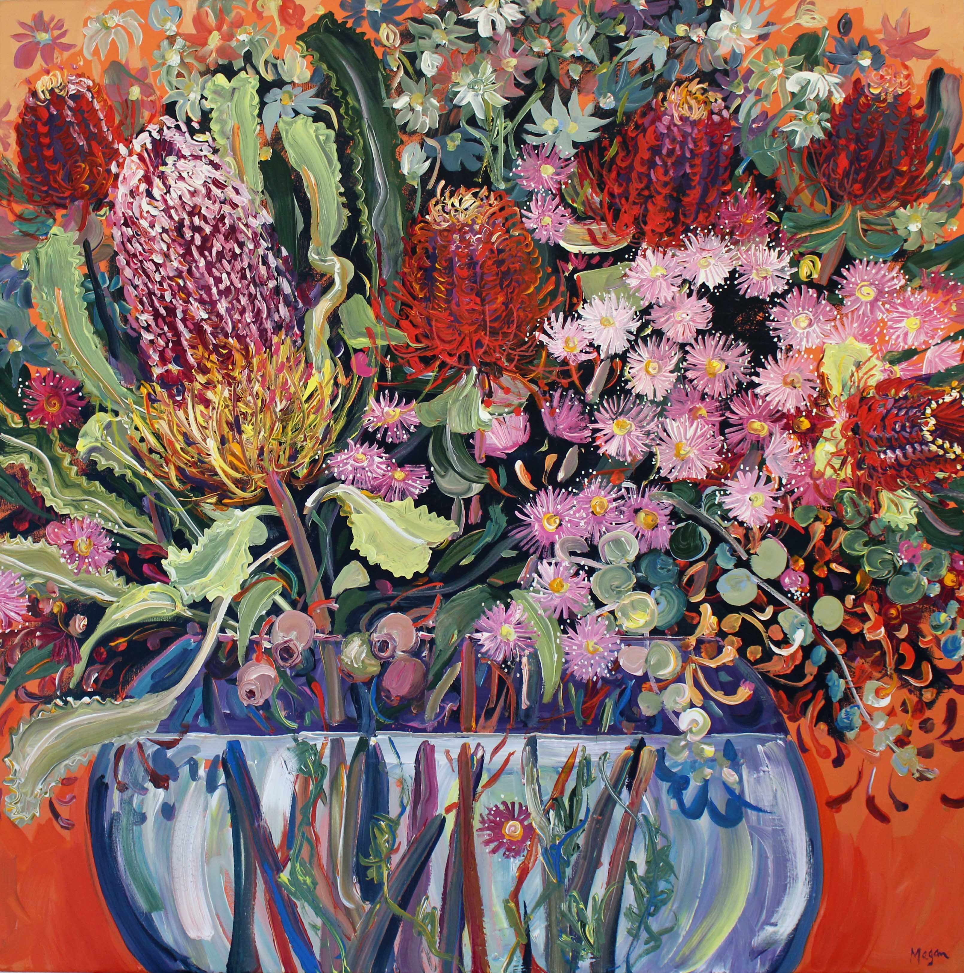 Australian Flowers Sept23 91x91cm Megan_Barrass 1mbe