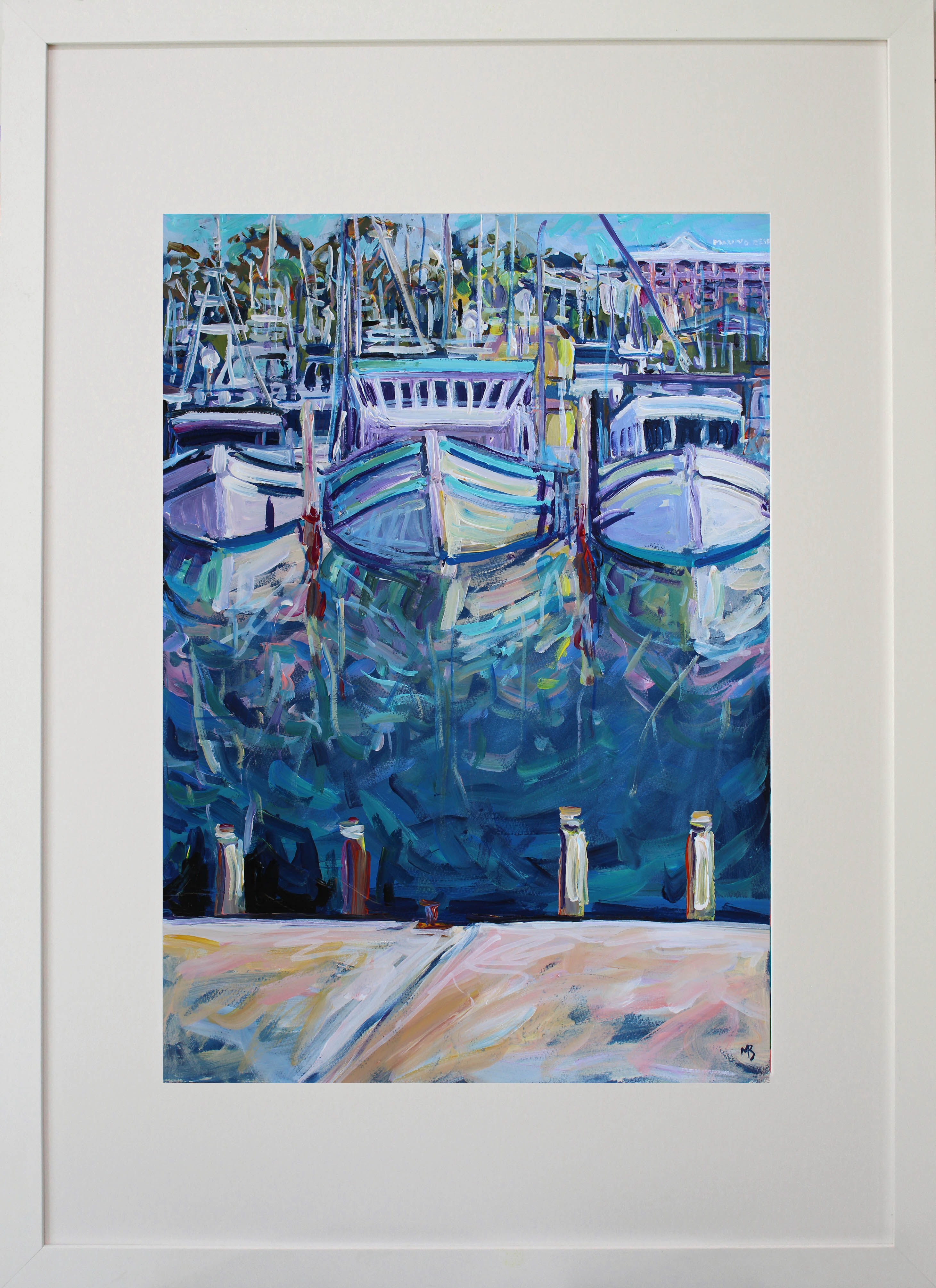 Nelson Bay fishing fleet A2 sketch A1 frame Megan_Barrass 1mbe