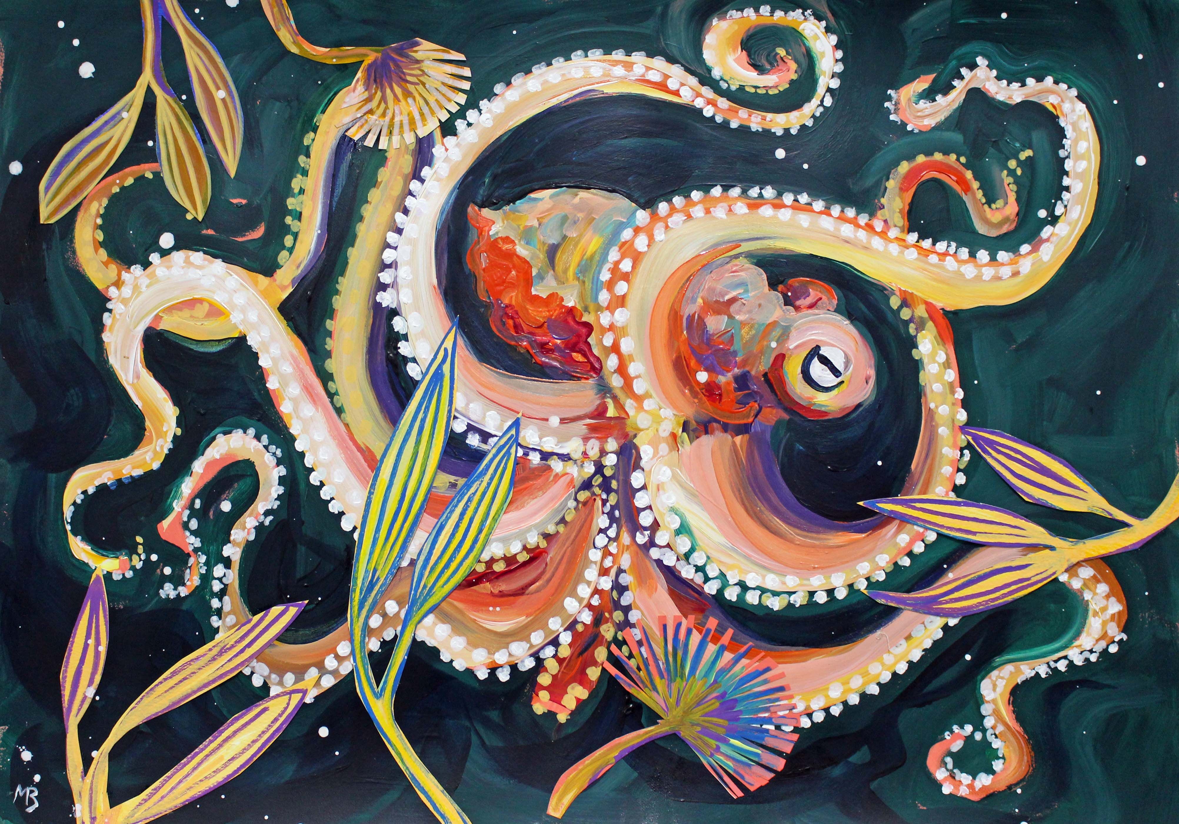 Octopus in the sea A2 image Megan_Barrass 1mbe