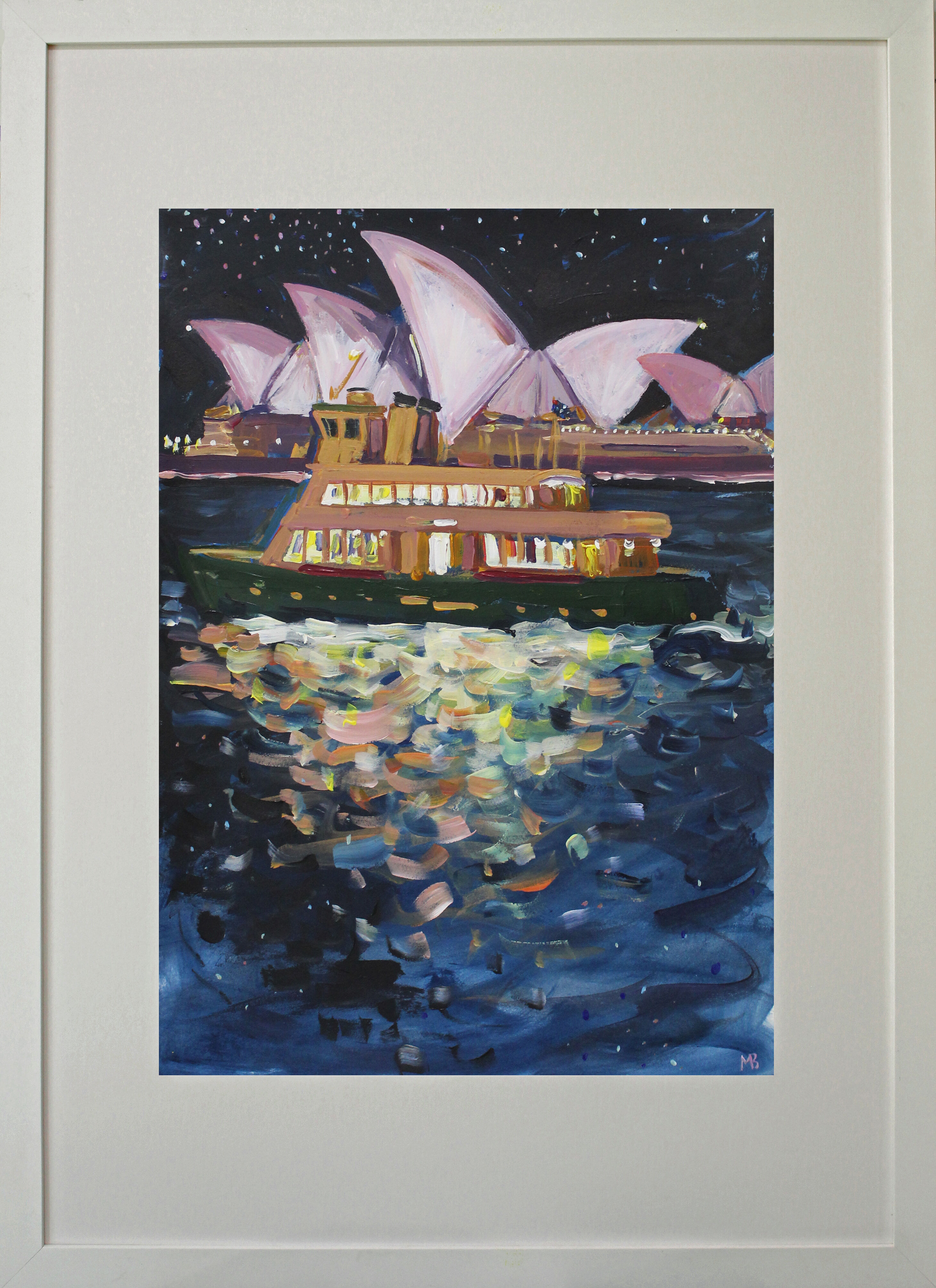 Night time ferry A2 image A1 frame Megan_Barrass