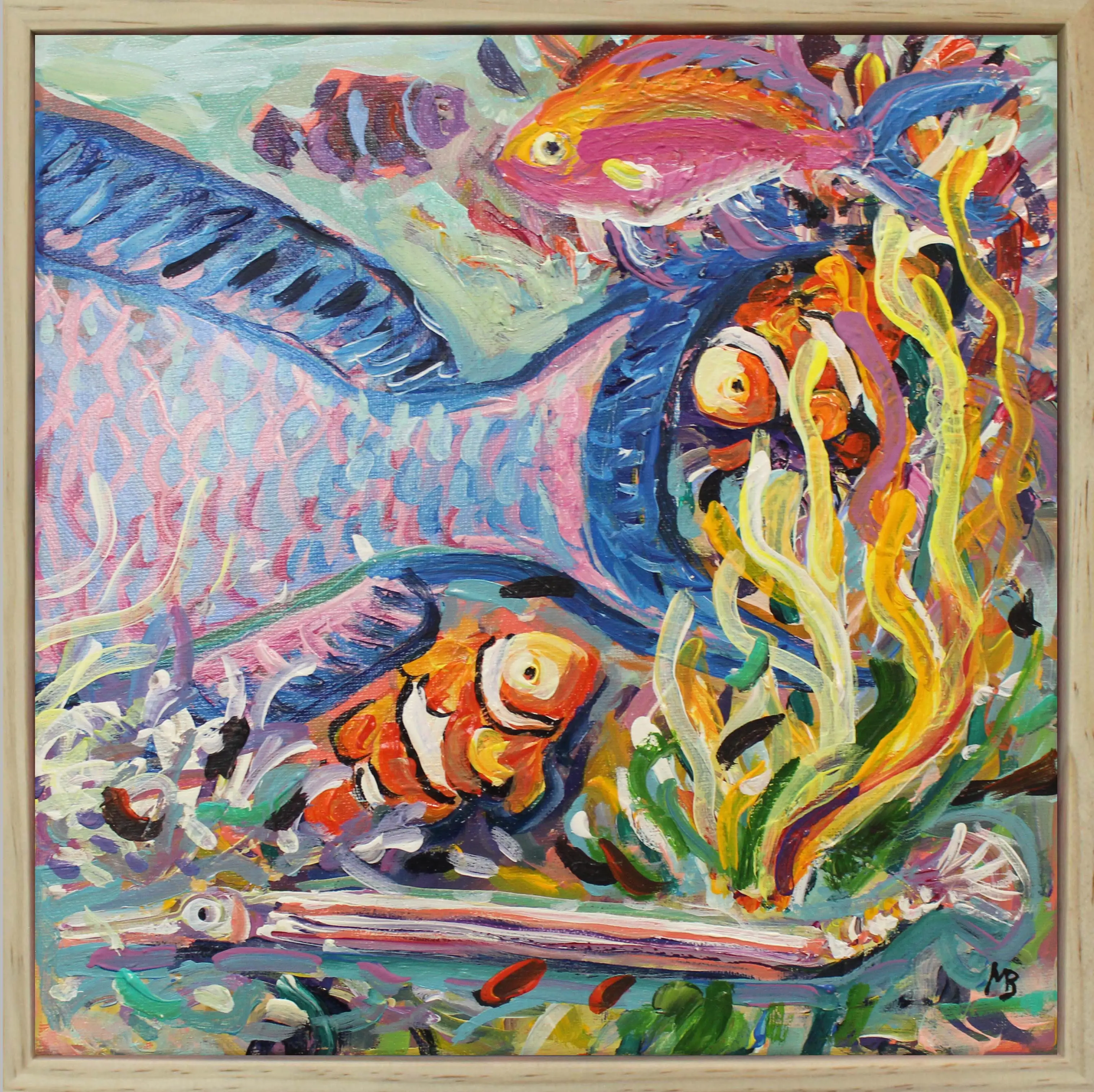 Underwater wonder Panel4 framed