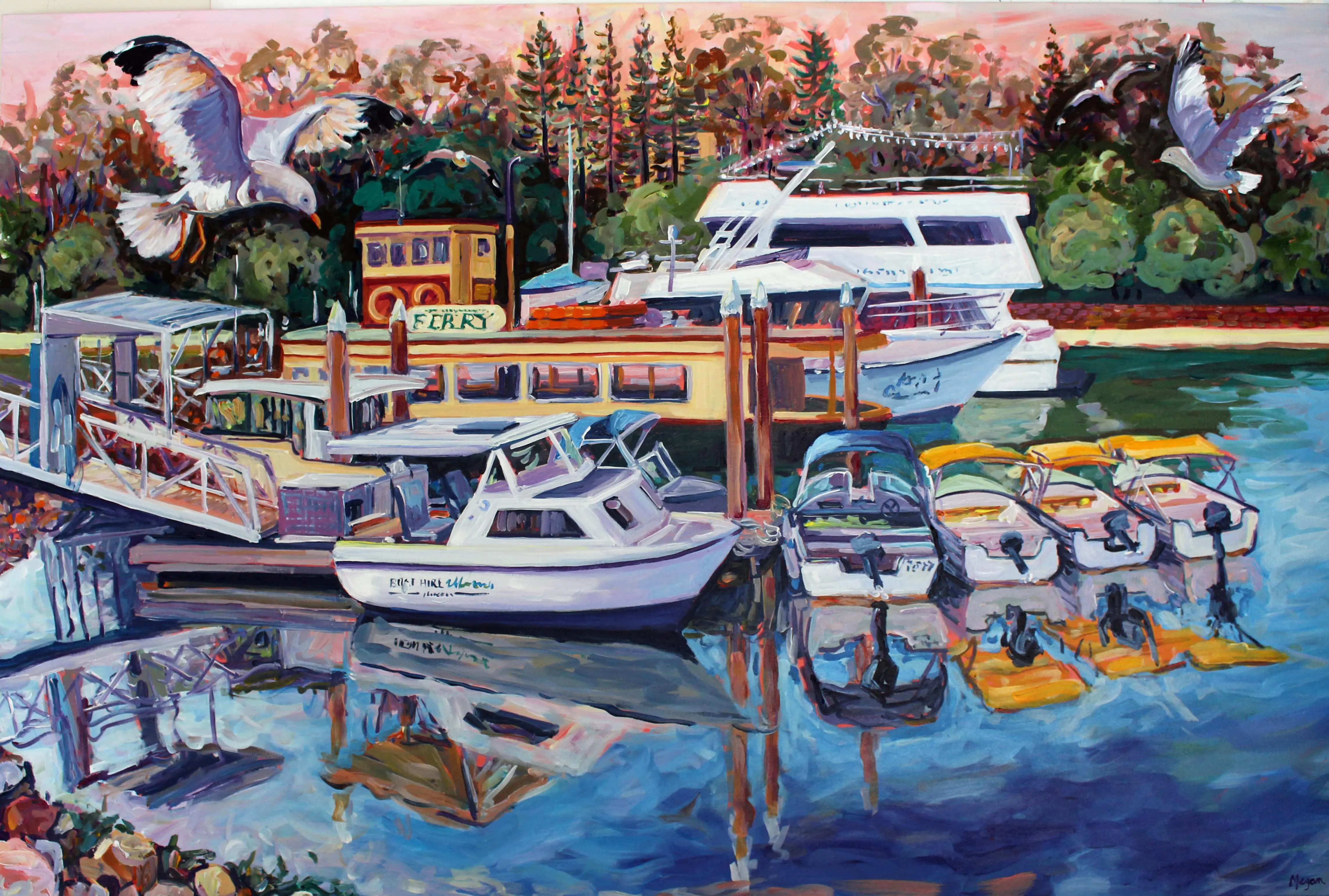 Boats resting at public wharf; NB 1mbe